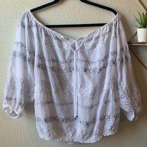 White House Black Market | White Top Sz L